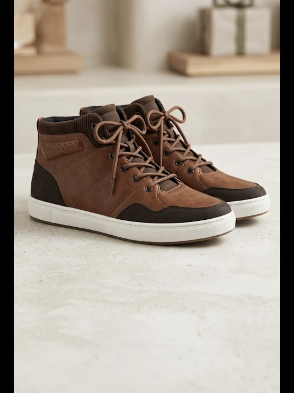 Arizona Jean Men's Brown High-Top Casual Sneakers/Boot Size 10.5M